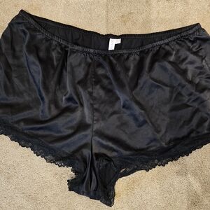 Luxurious Black Satin Women's Sleep Shorts